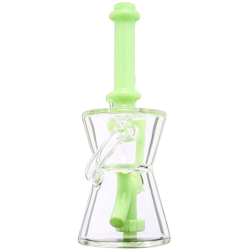 Biohazard Inc Glass Dab Rig Water Pipe 8" Recycler Hourglass Showerhead Rig Slyme