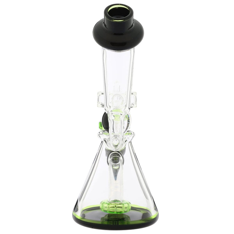 Biohazard Inc Glass Dab Rig Water Pipe 8" Showerhead Rig Dichro Marble Beaker Green