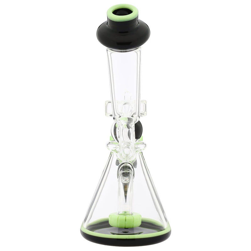 Biohazard Inc Glass Dab Rig Water Pipe 8" Showerhead Rig Dichro Marble Beaker Slyme