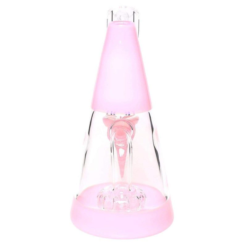 Biohazard Inc Glass Dab Rig Water Pipe Minimalist 5" Rig Pink