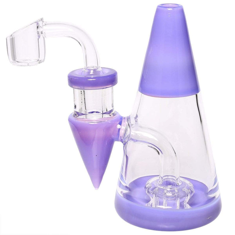 Biohazard Inc Glass Dab Rig Water Pipe Minimalist 5" Rig Purple