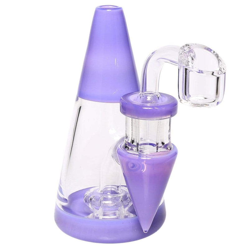 Biohazard Inc Glass Dab Rig Water Pipe Minimalist 5" Rig Purple