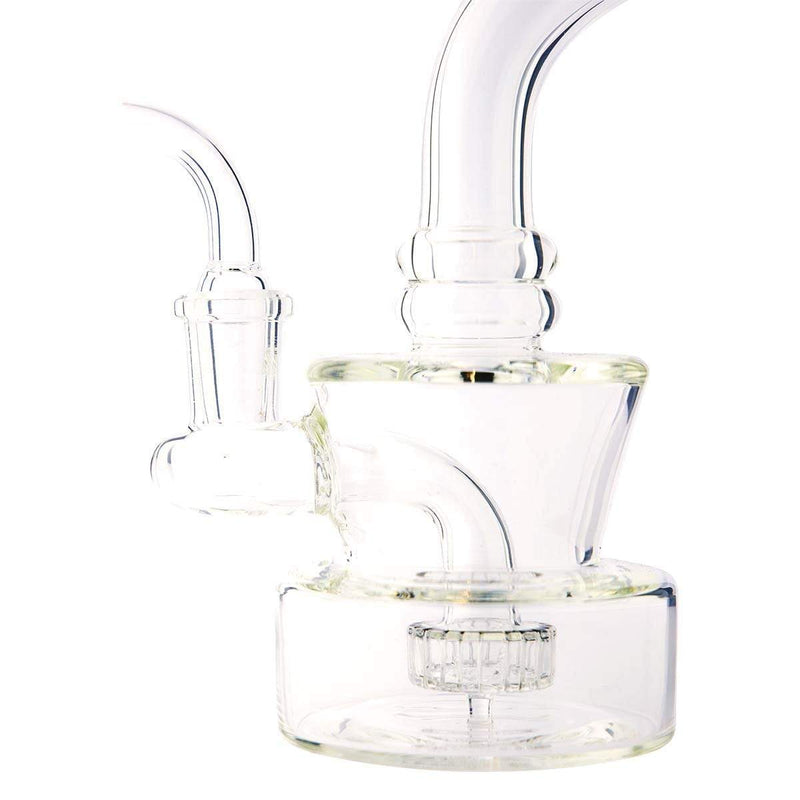 Biohazard Inc Glass Dab Rig Waterpipe 6" Rig Showerhead Perc + Banger - Black