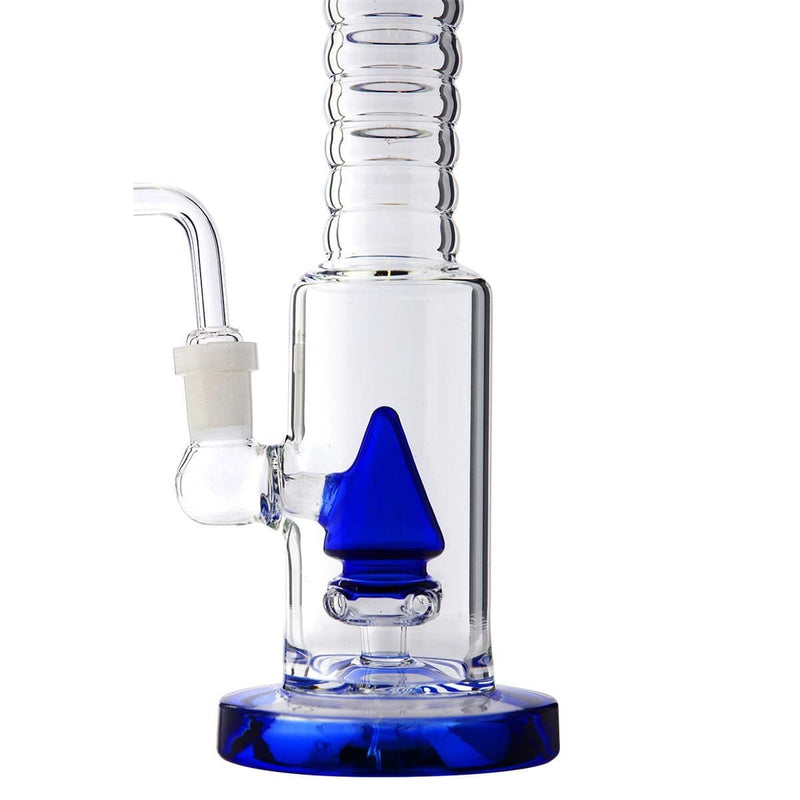 Biohazard Inc Glass Dab Rig Waterpipe 8"  Cone Perculator Rig with Banger - Blue