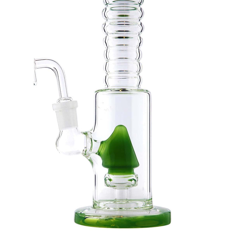 Biohazard Inc Glass Dab Rig Waterpipe 8"  Cone Perculator Rig with Banger - Green