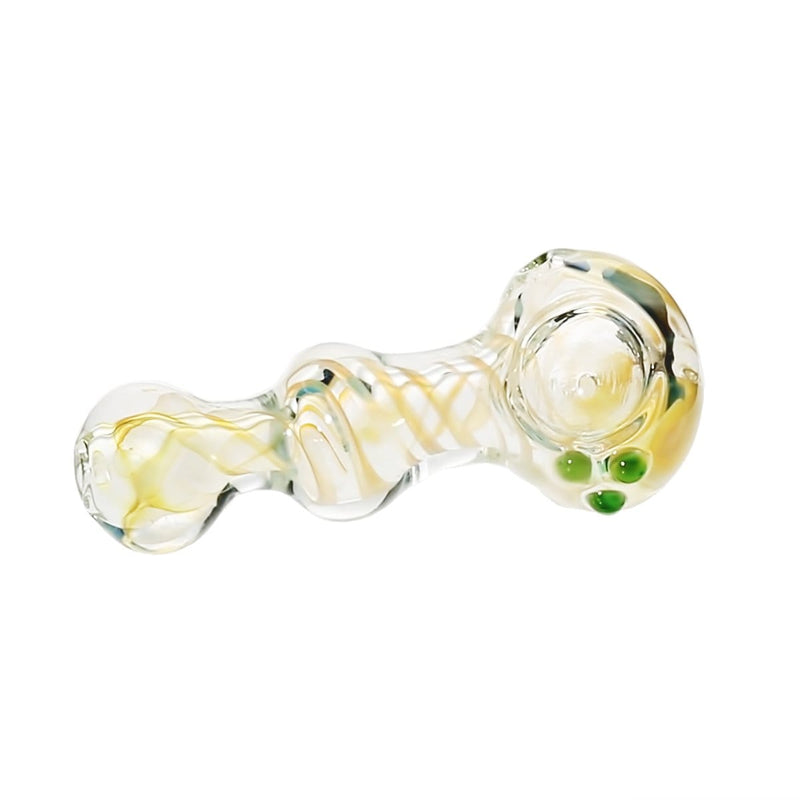 Biohazard Inc Glass Hand Pipe 3"-4" Fumed Hand Pipe w/ Bulges