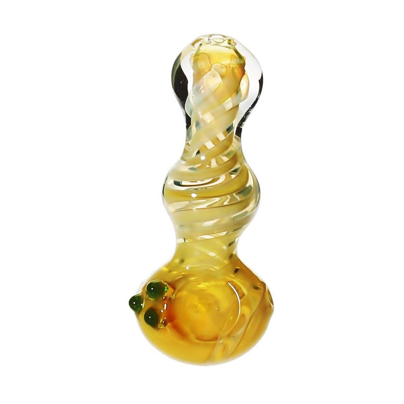 Biohazard Inc Glass Hand Pipe 3"-4" Fumed Hand Pipe w/ Bulges