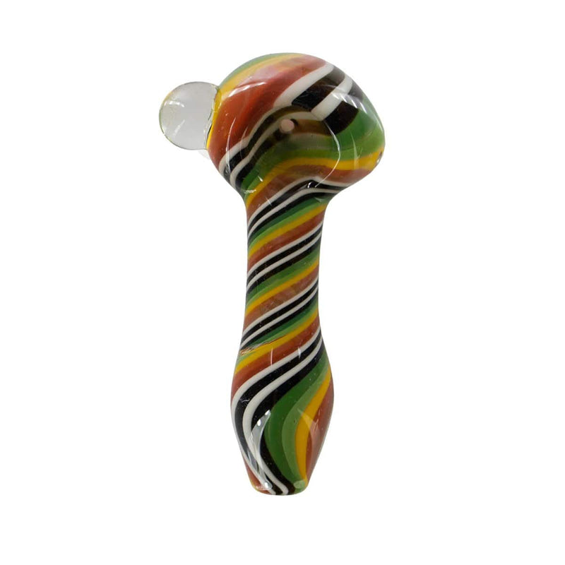 Biohazard Inc Glass Hand Pipe 3" Candy Cane Hand Pipe