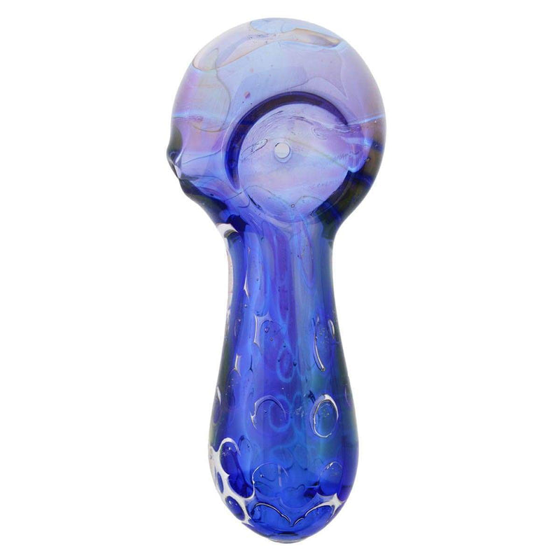 Biohazard Inc Glass Hand Pipe 3" Hand Pipe Blue/Green Bubble Honeycomb Multi-Patterns