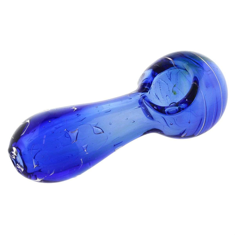 Biohazard Inc Glass Hand Pipe 3" Hand Pipe Blue/Green Bubble Honeycomb Multi-Patterns