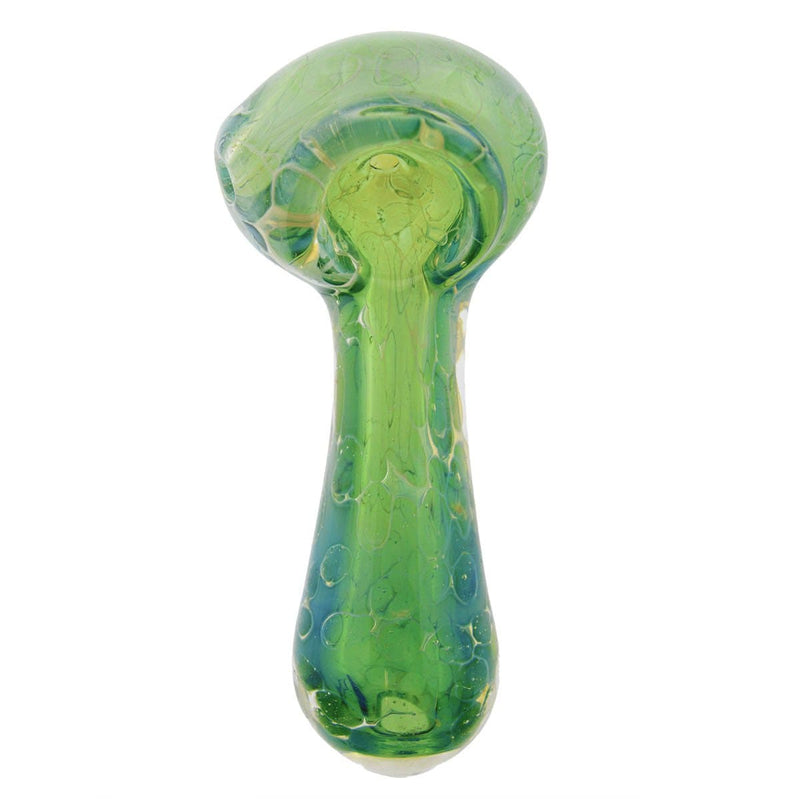 Biohazard Inc Glass Hand Pipe 3" Hand Pipe -Blue & Green Honeycomb