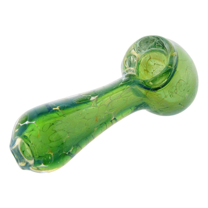 Biohazard Inc Glass Hand Pipe 3" Hand Pipe -Blue & Green Honeycomb