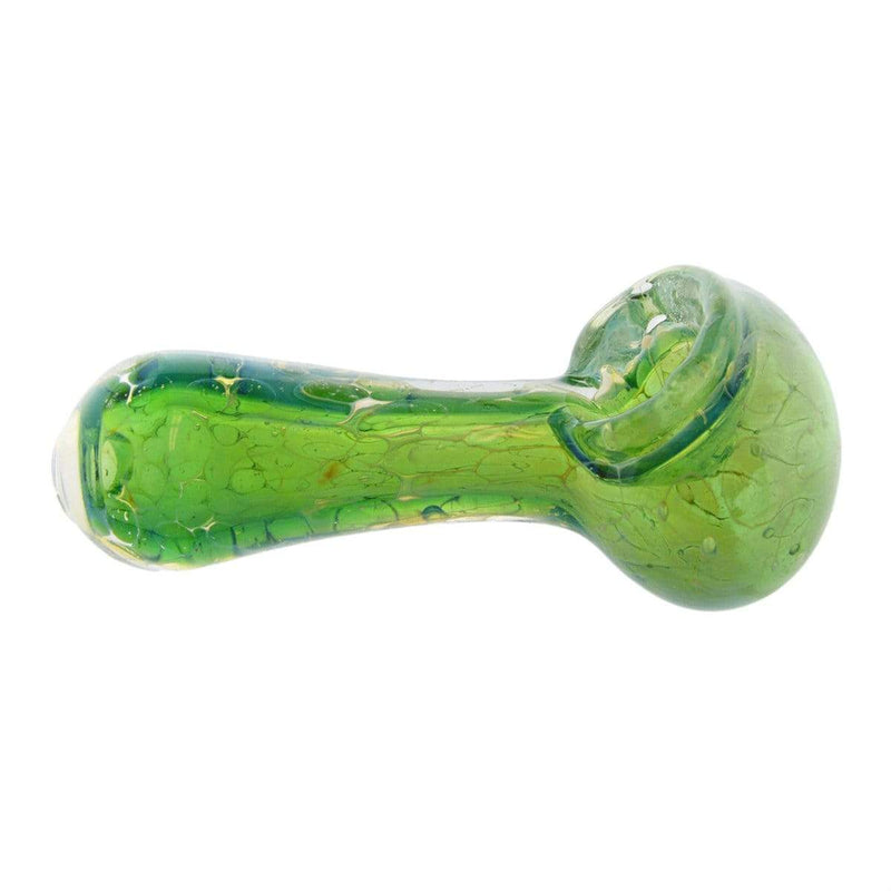 Biohazard Inc Glass Hand Pipe 3" Hand Pipe -Blue & Green Honeycomb