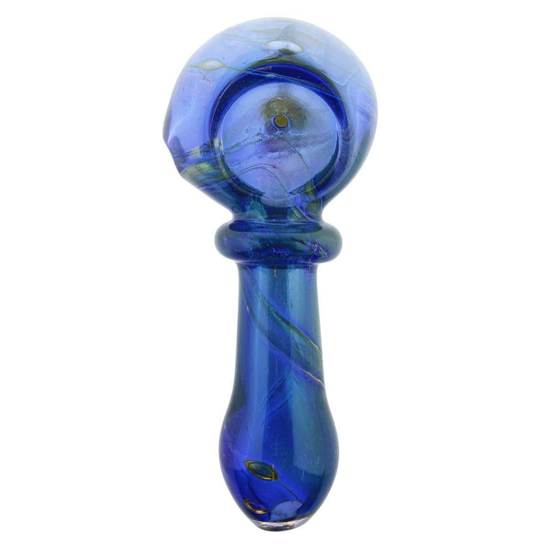 Biohazard Inc Glass Hand Pipe 3" Hand Pipe Blue/Green Multi-Pattern with Maria