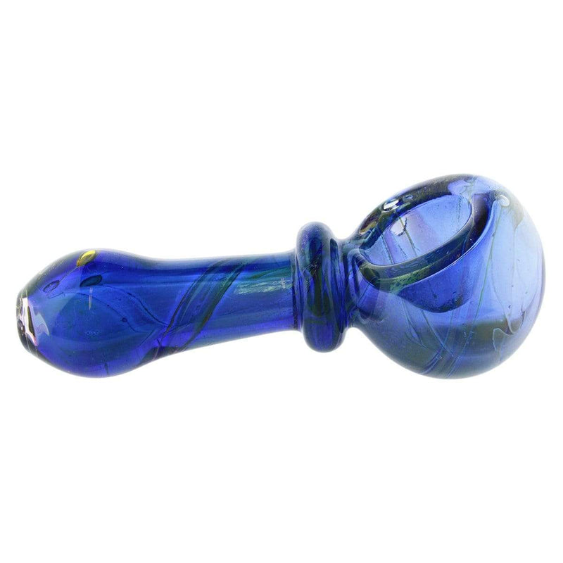 Biohazard Inc Glass Hand Pipe 3" Hand Pipe Blue/Green Multi-Pattern with Maria