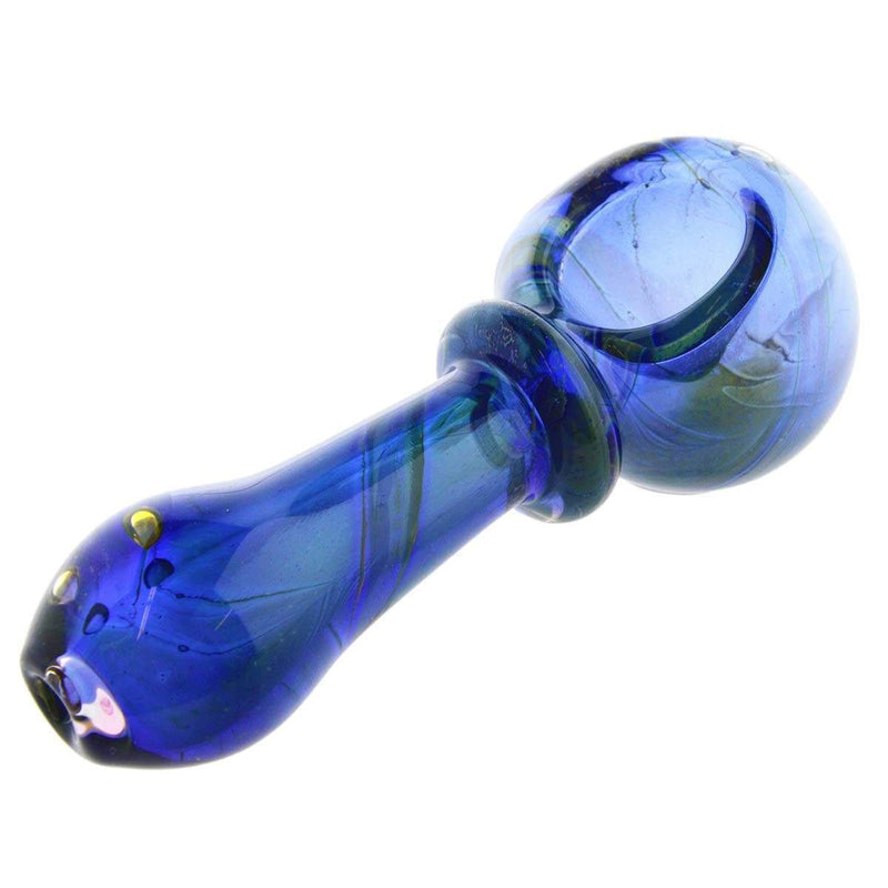 Biohazard Inc Glass Hand Pipe 3" Hand Pipe Blue/Green Multi-Pattern with Maria - 5 Count