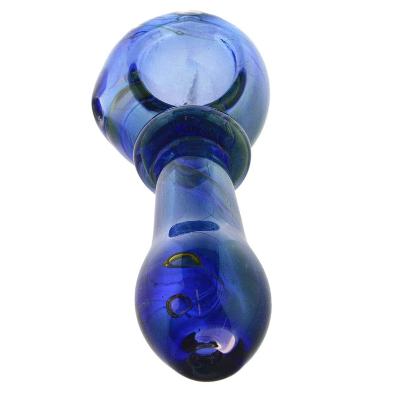 Biohazard Inc Glass Hand Pipe 3" Hand Pipe Blue/Green Multi-Pattern with Maria - 5 Count