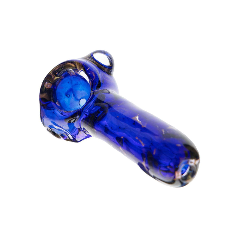 Biohazard Inc Glass Hand Pipe 3" Hand Pipe Double Pipe Cobalt