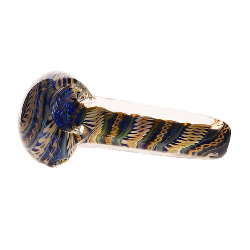 Biohazard Inc Glass Hand Pipe 3" Hand Pipe Double Pipe Flat