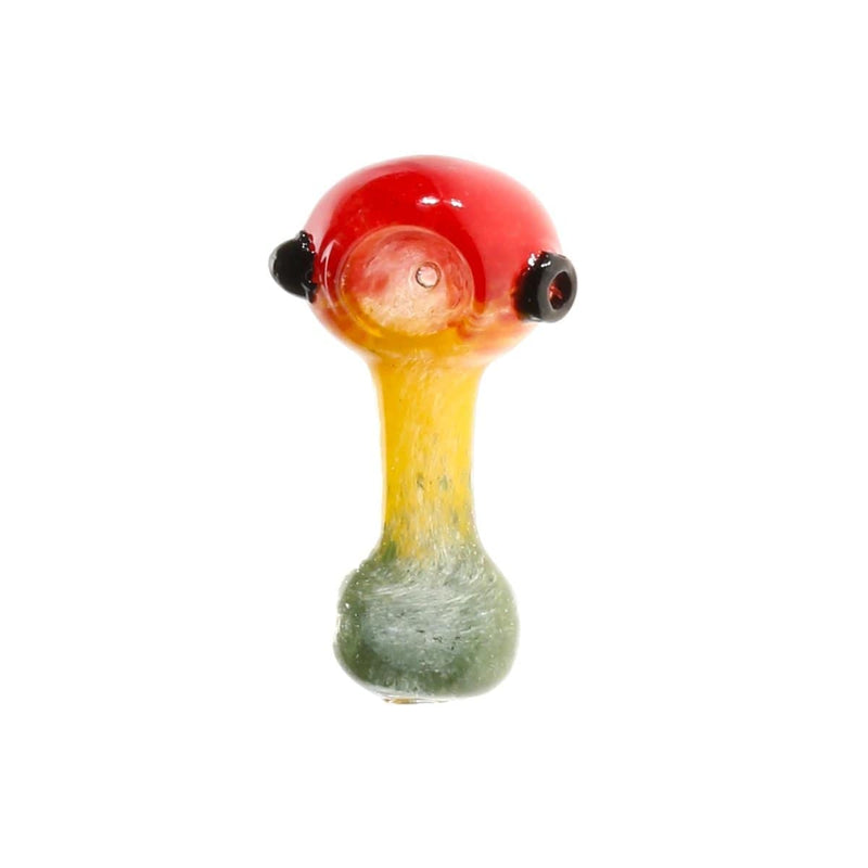 Biohazard Inc Glass Hand Pipe 3" Hand Pipe w/ Rasta Frit