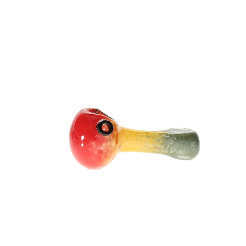 Biohazard Inc Glass Hand Pipe 3" Hand Pipe w/ Rasta Frit