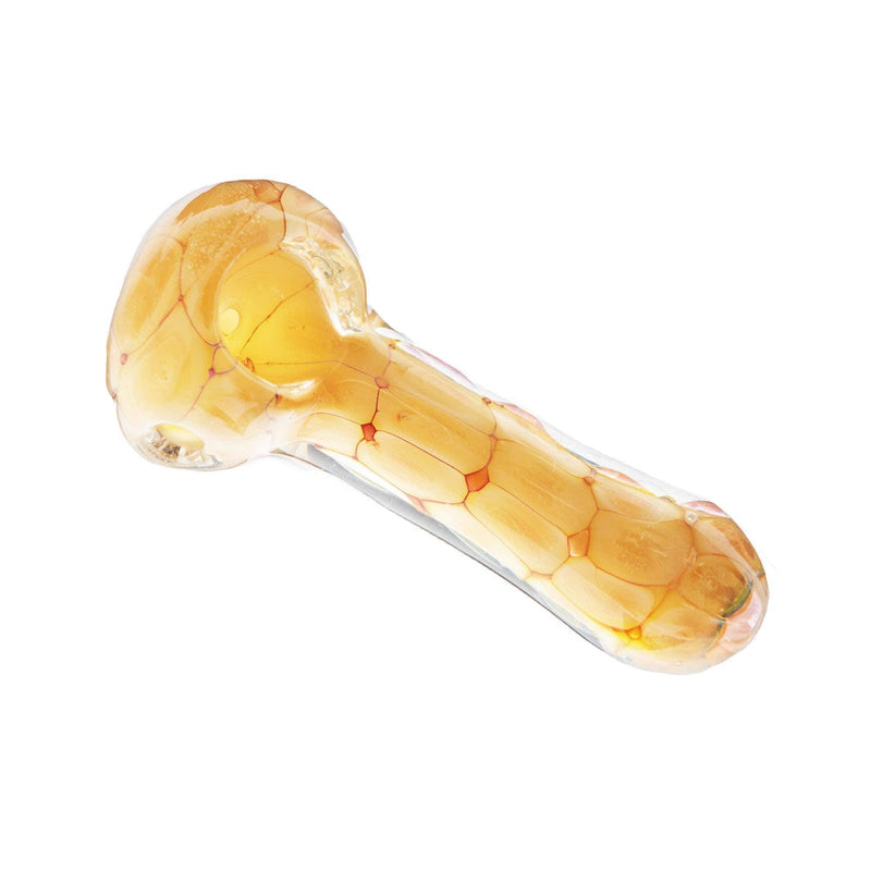 Biohazard Inc Glass Hand Pipe 3" Hand Pipe Yellow Tube