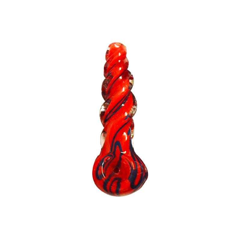 Biohazard Inc Glass Hand Pipe 4"-6" Assorted Frit Hand Pipe - 10 Count