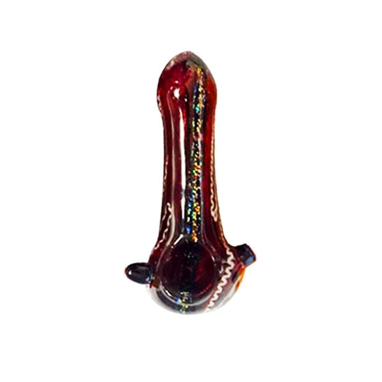 Biohazard Inc Glass Hand Pipe 4"-6" Assorted Frit Hand Pipe w/ Dichro - 10 Count