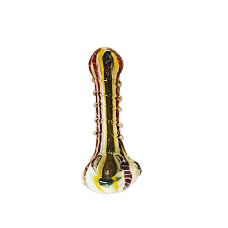 Biohazard Inc Glass Hand Pipe 4"-6" Assorted Hand Pipe w/ Dichro - 10 Count