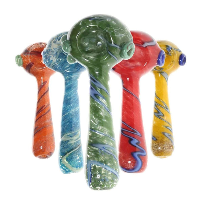 Biohazard Inc Glass Hand Pipe 4" Assorted Frit Hand Pipe