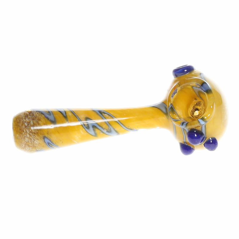 Biohazard Inc Glass Hand Pipe 4" Assorted Frit Hand Pipe