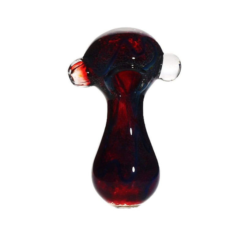 Biohazard Inc Glass Hand Pipe 4" Frit Hand Pipe with Flower Button