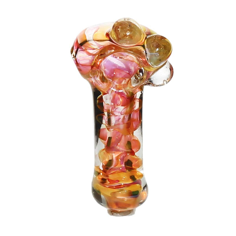 Biohazard Inc Glass Hand Pipe 4" Fumed 3 Marbles Hand Pipe