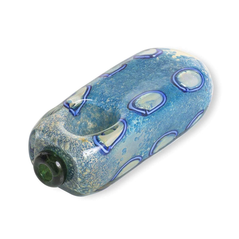 Biohazard Inc Glass Hand Pipe 4" Fumed Brick Hand Pipe w/ Frit