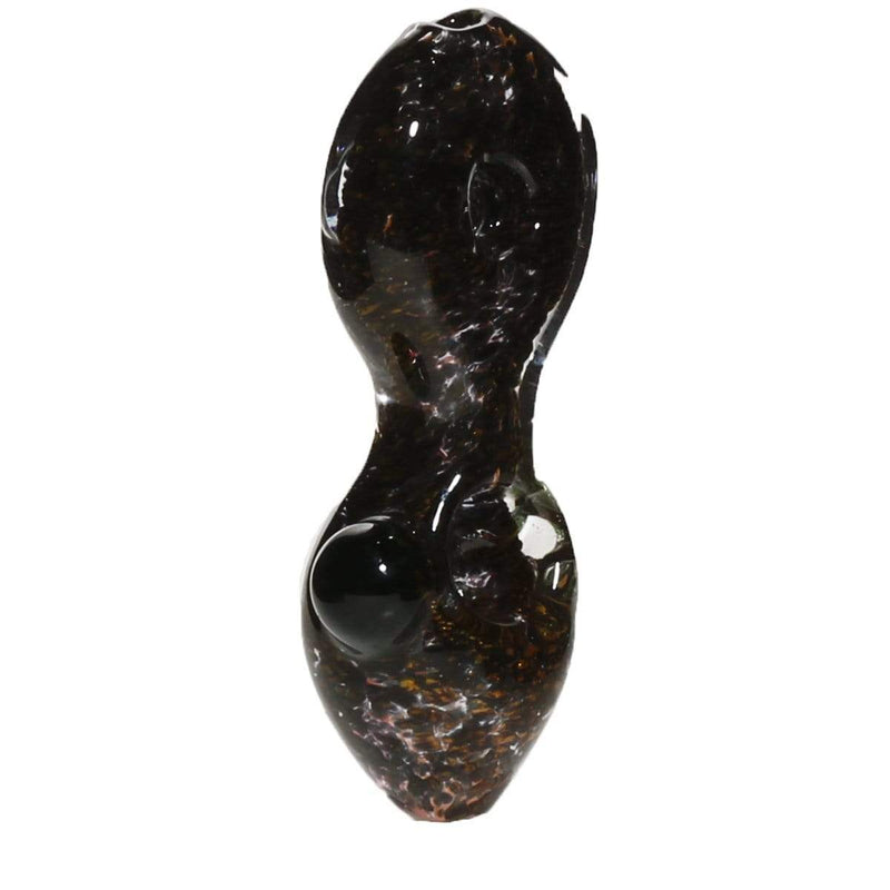 Biohazard Inc Glass Hand Pipe 4" Fumed / Frit Hand Pipe w/ Donut