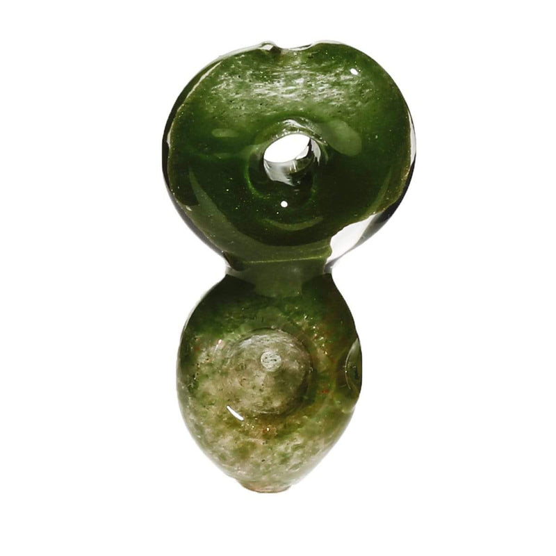 Biohazard Inc Glass Hand Pipe 4" Fumed / Frit Hand Pipe w/ Donut