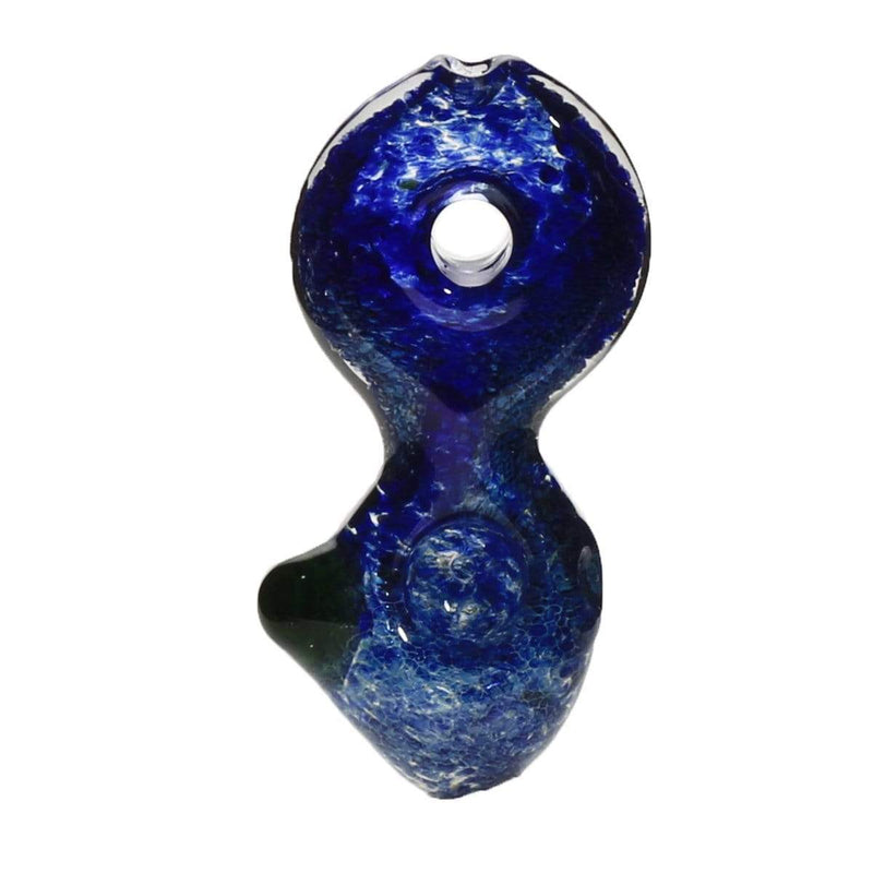 Biohazard Inc Glass Hand Pipe 4" Fumed / Frit Hand Pipe w/ Donut