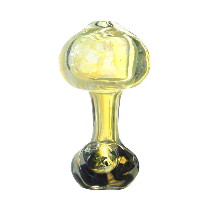 Biohazard Inc Glass Hand Pipe 4" Fumed Mushroom Hand Pipe