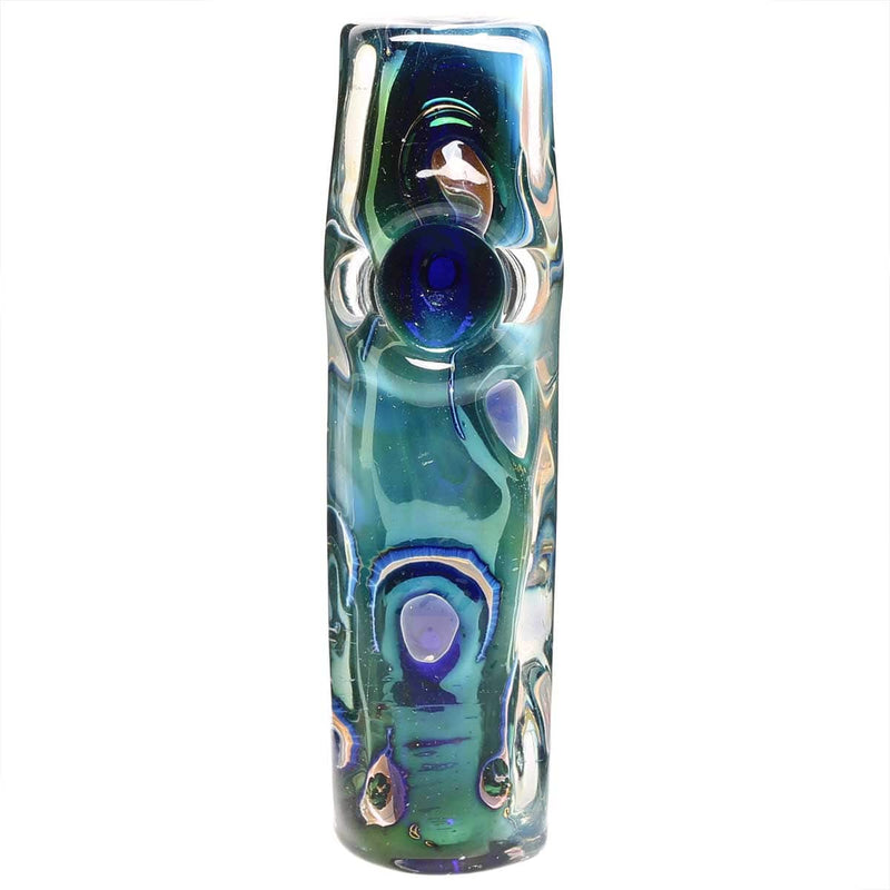 Biohazard Inc Glass Hand Pipe 4" Gold Fumed w/ Bubbles Hand Pipe