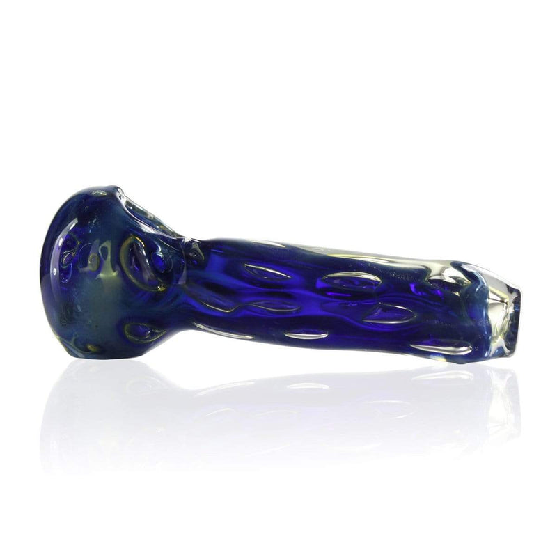 Biohazard Inc Glass Hand Pipe 4" Heavy Hand Pipe w/ Bubbles