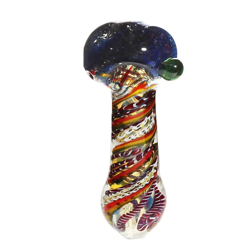 Biohazard Inc Glass Hand Pipe 4" Heavy Worked Hand Pipe