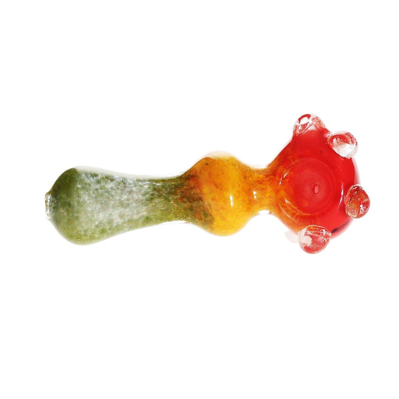 Biohazard Inc Glass Hand Pipe 4" Marble Hand Pipe - Rasta