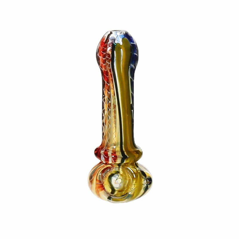 Biohazard Inc Glass Hand Pipe 4" Rasta Line Hand Pipe