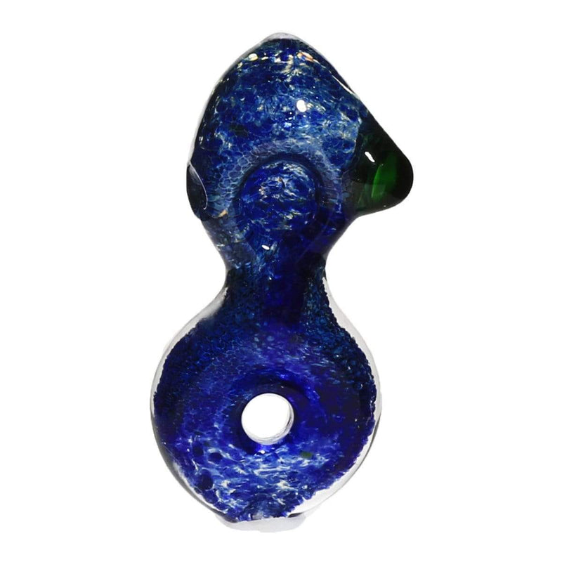 Biohazard Inc Glass Hand Pipe 4" Worked Hand Pipe w/ Donut