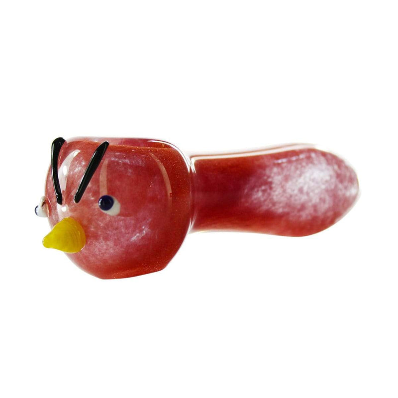 Biohazard Inc Glass Hand Pipe 5" Bird Hand Pipe - Red