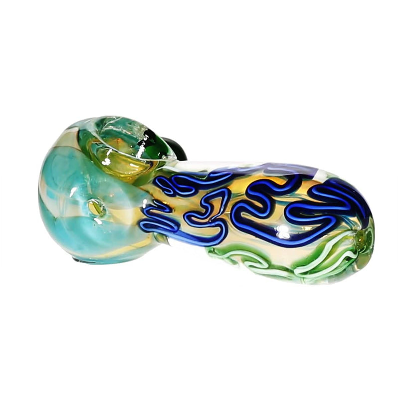 Biohazard Inc Glass Hand Pipe 5" Heavy Double Wall Hand Pipe