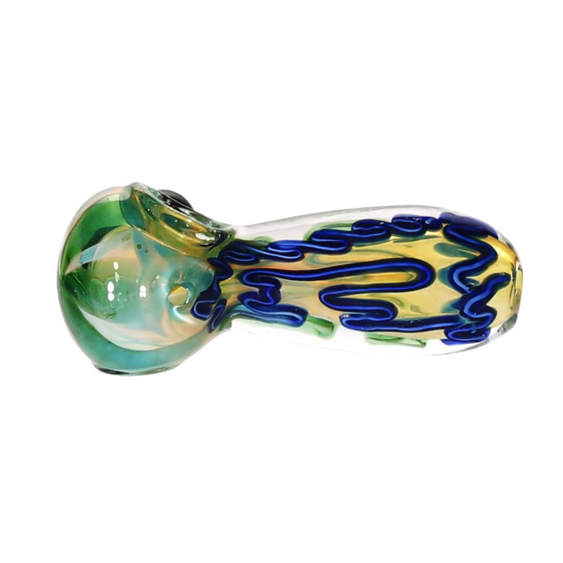 Biohazard Inc Glass Hand Pipe 5" Heavy Double Wall Hand Pipe