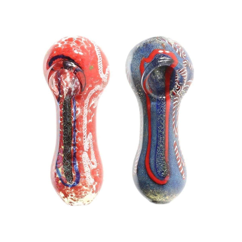 Biohazard Inc Glass Hand Pipe 5" Heavy Frit w/ Dichro Hand Pipe