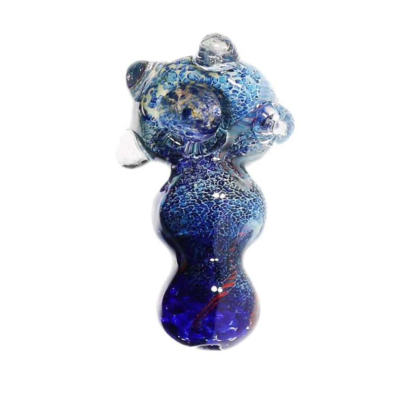 Biohazard Inc Glass Hand Pipe 5" Heavy Frit w/ Marbles Hand Pipe