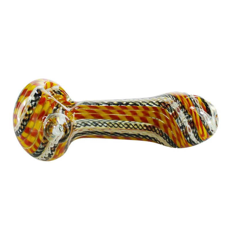 Biohazard Inc Glass Hand Pipe 5" Heavy Worked Hand Pipe